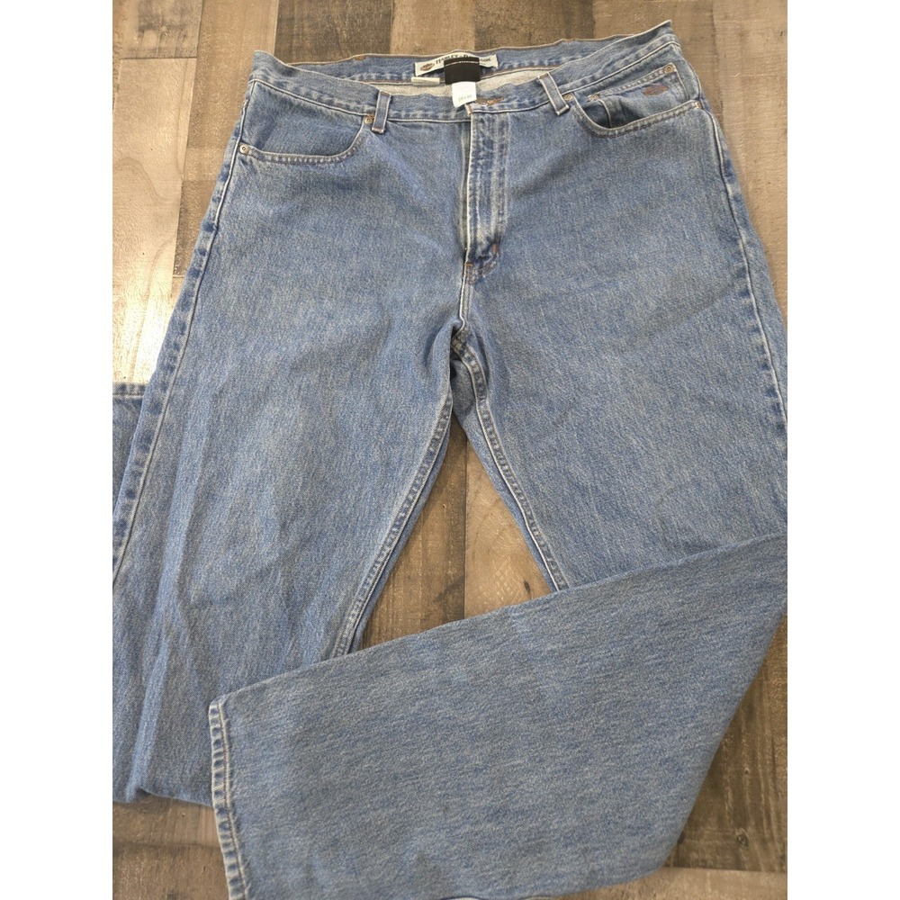 Vintage Harley Davidson Jeans 38x36 Blue Denim Genuine MotorClothes Y2K Biker